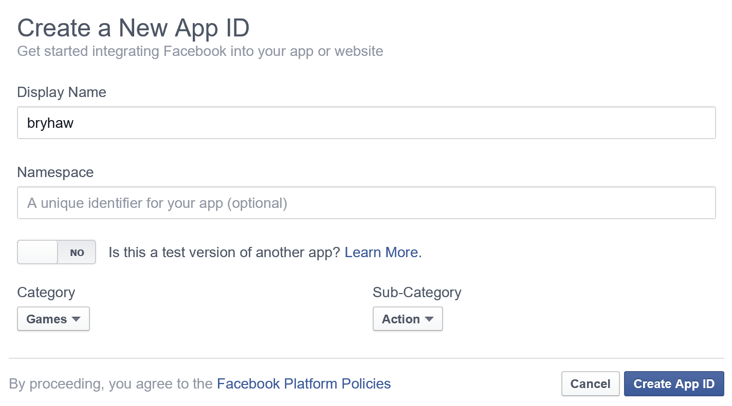 Create a New app ID. Создать ID В один клик. Facebook app Page. Facebook developers.